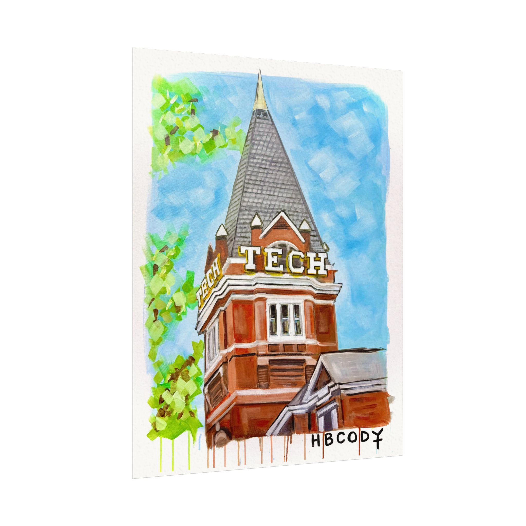 Tech Tower Paper Print