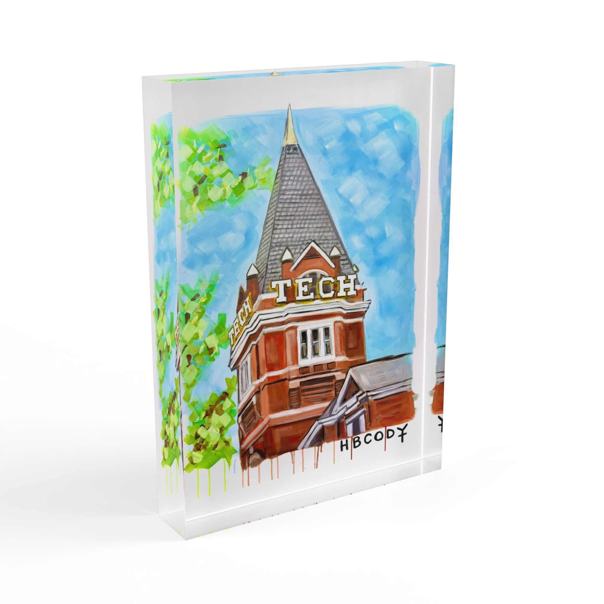 Tech Tower -- Acrylic Block