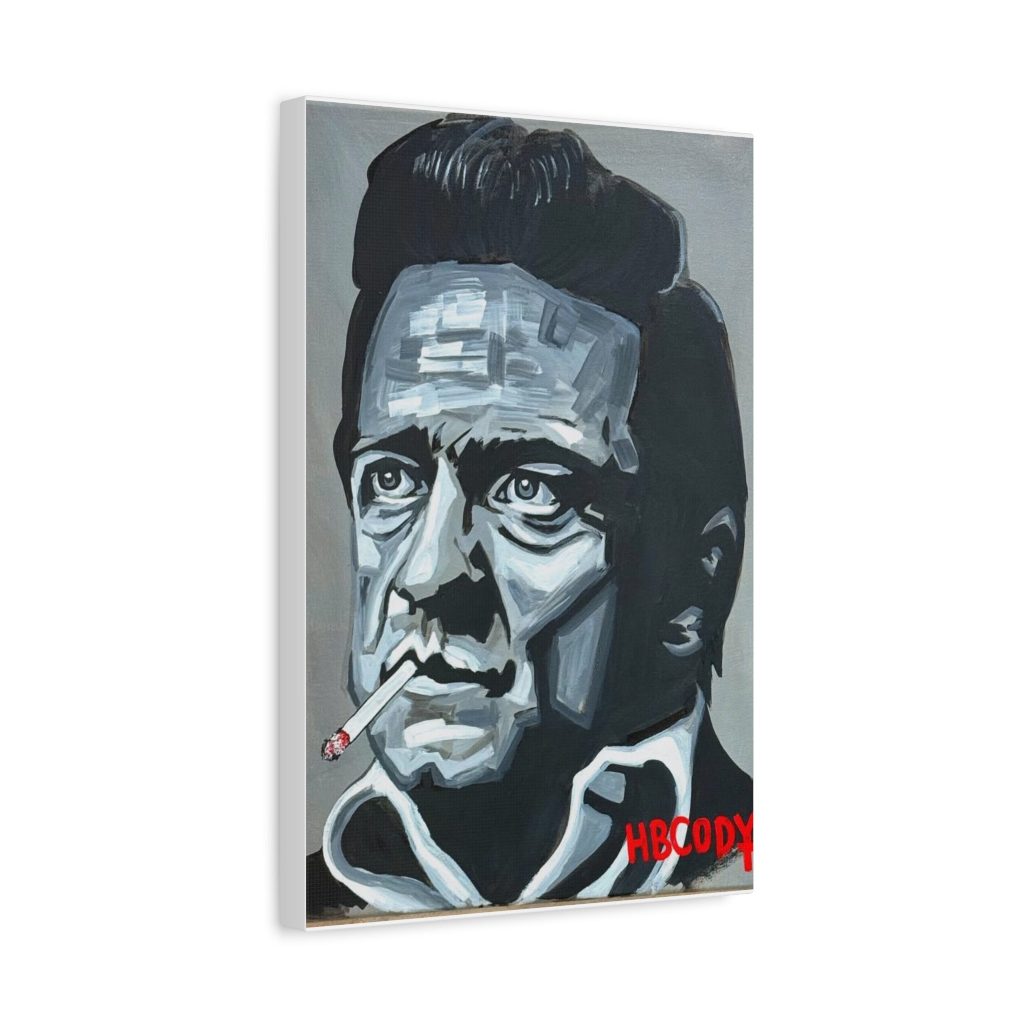 The Man In Black Canvas Print