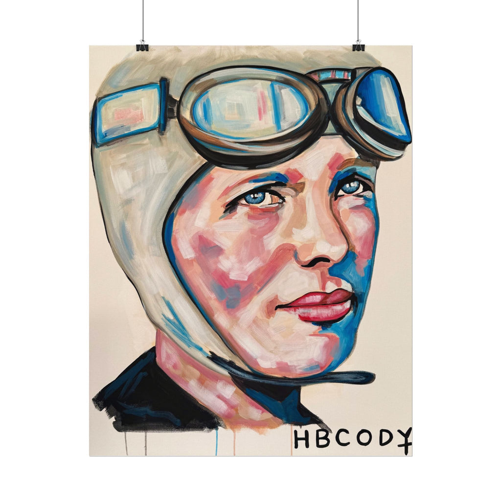 Amelia Earhart Paper Print