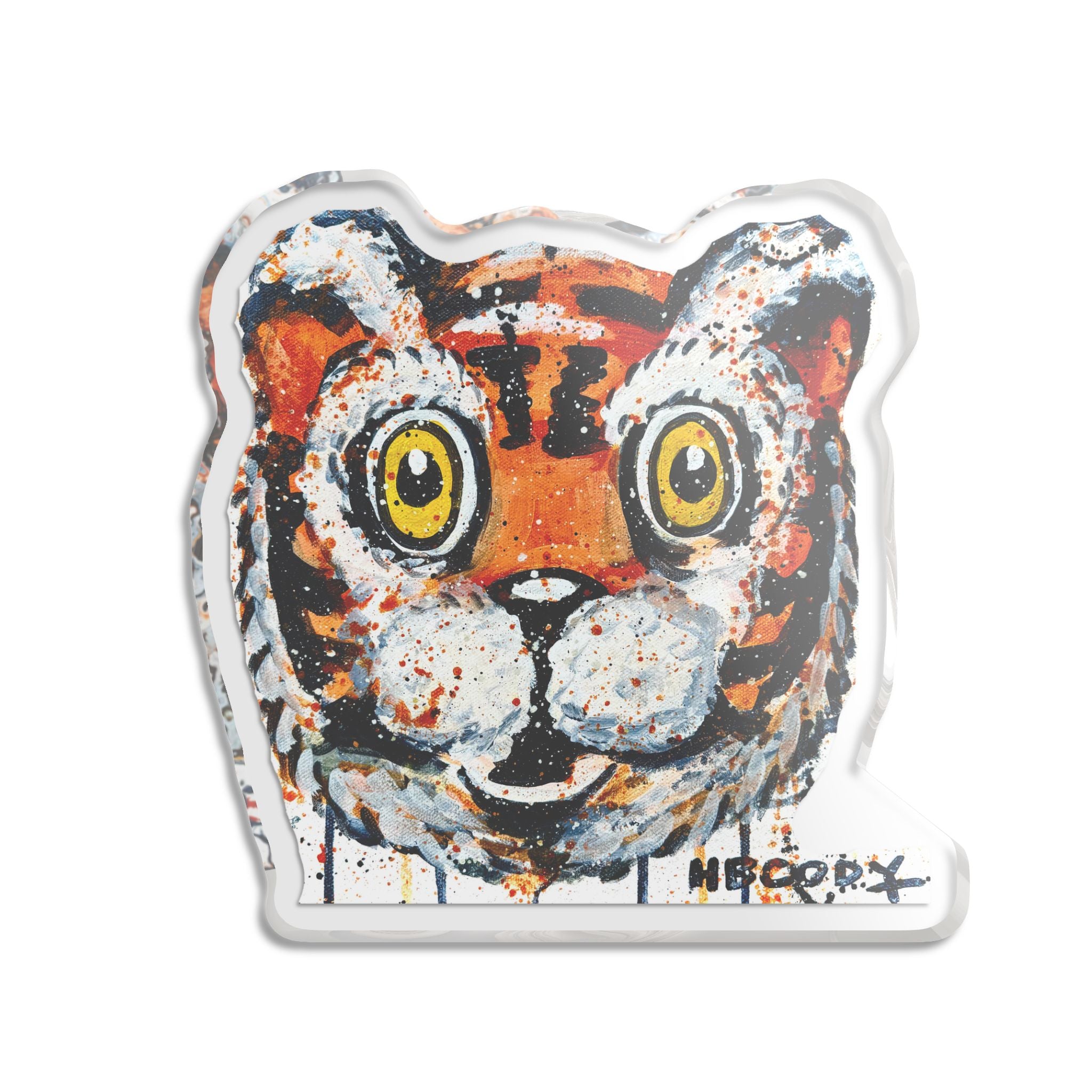 The Tiger — Retro Hand-Painted Custom Cut Design