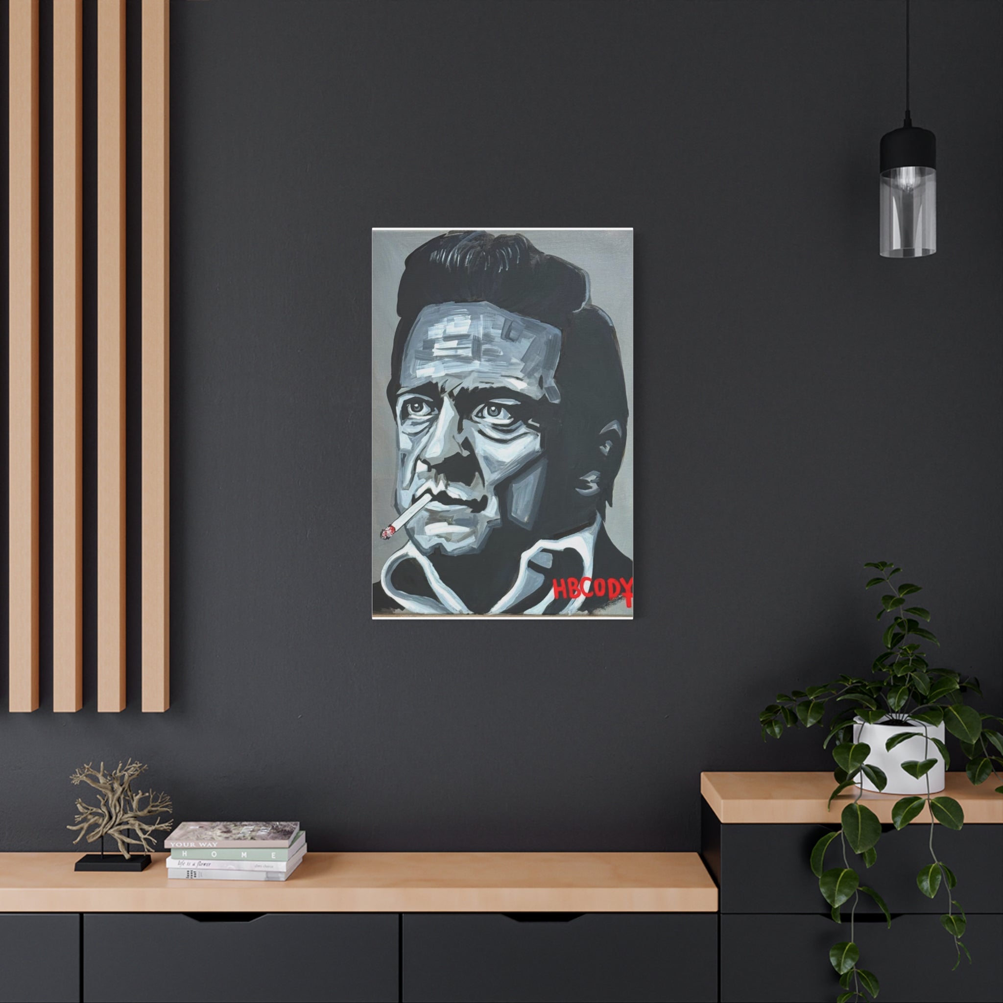 The Man In Black Canvas Print