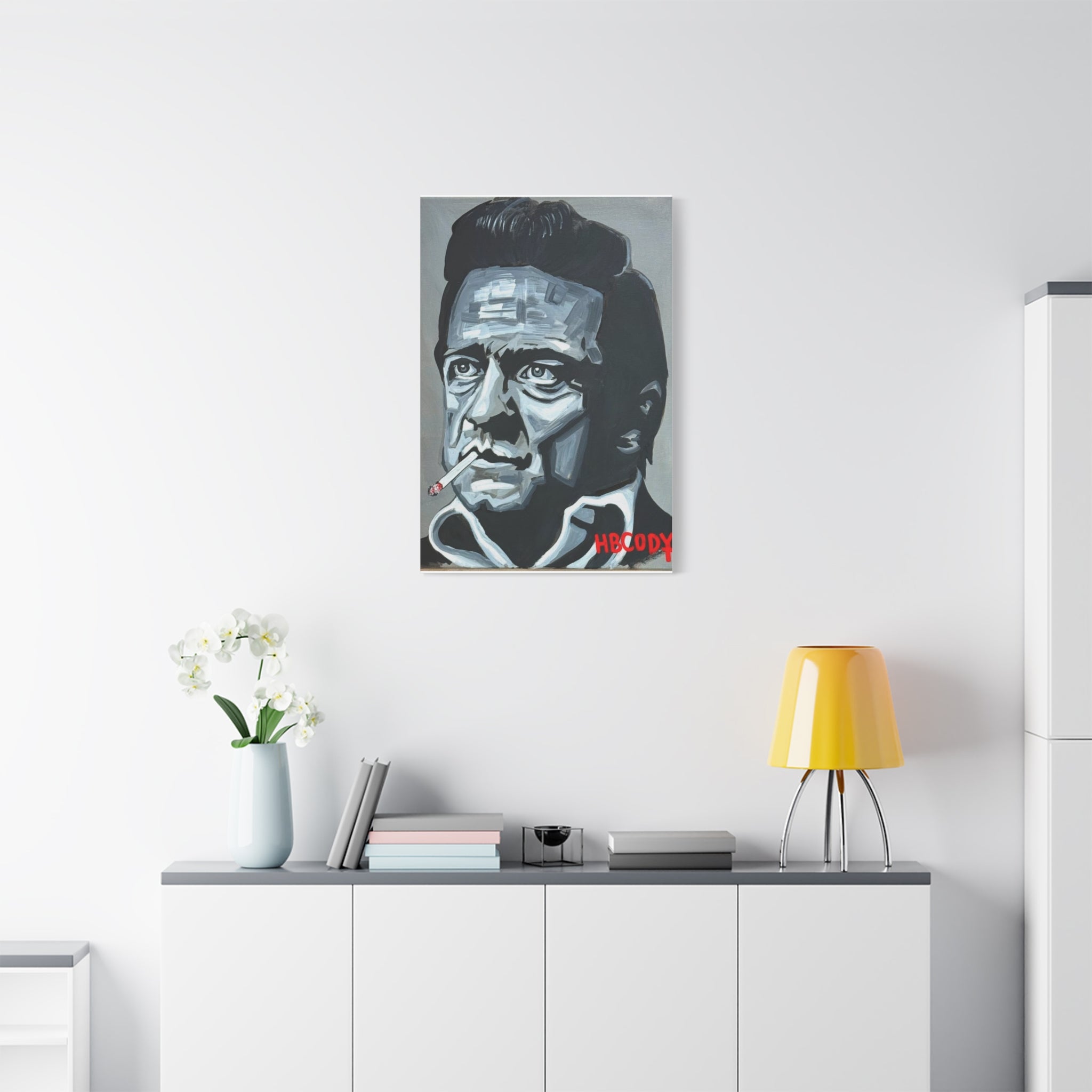 The Man In Black Canvas Print