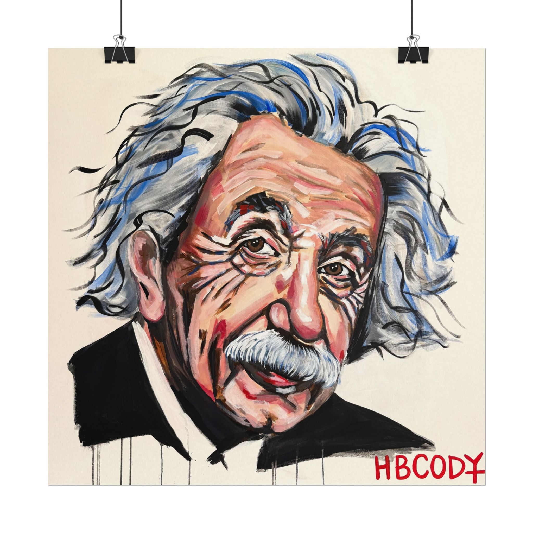 Albert Einstein Paper Print