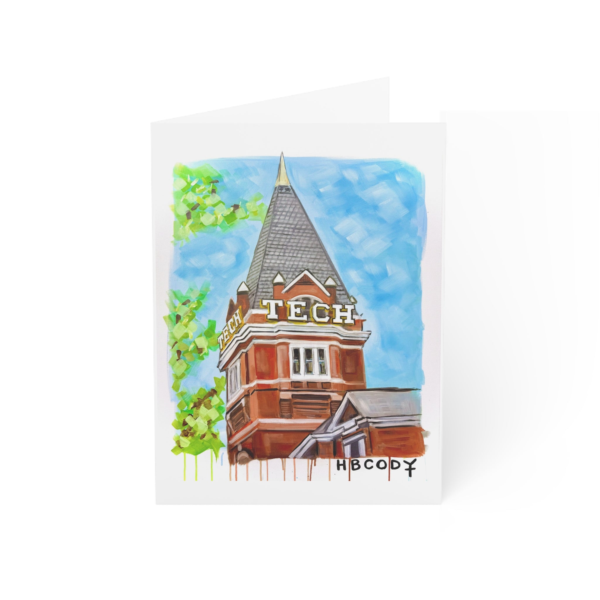 Tech Tower Greeting Cards