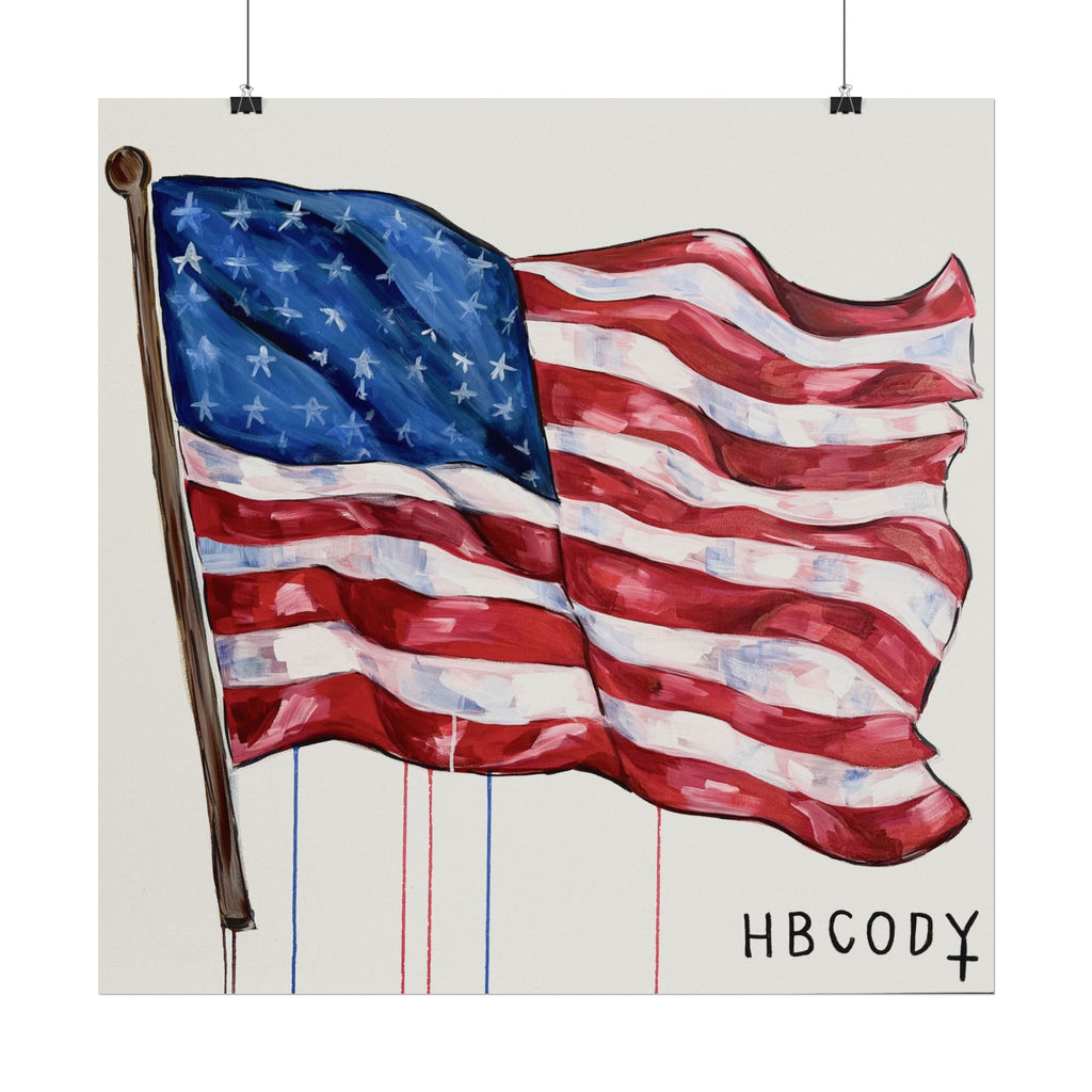 American Flag Paper Print
