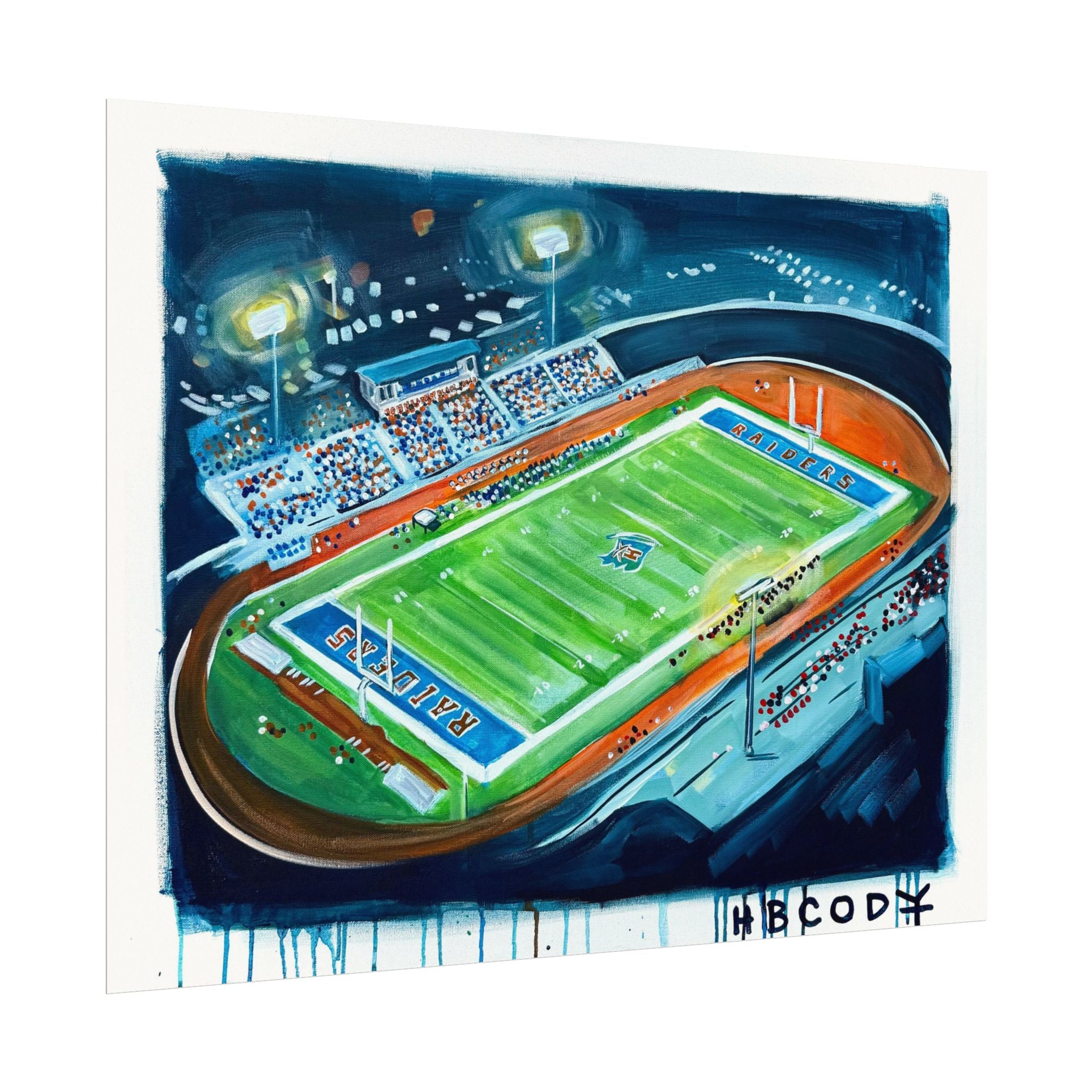 Friday Night Lights Paper Print