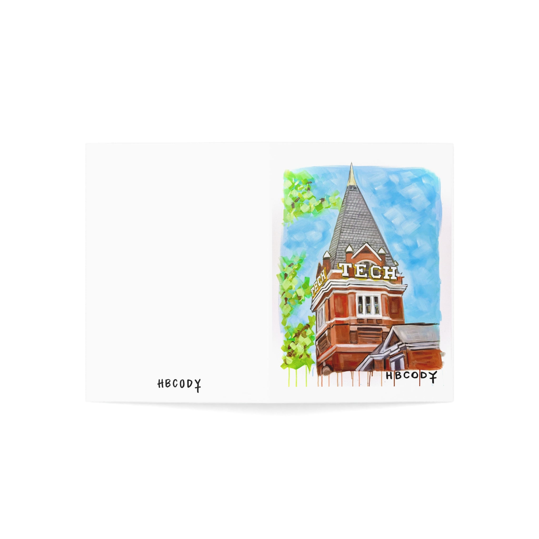 Tech Tower Greeting Cards