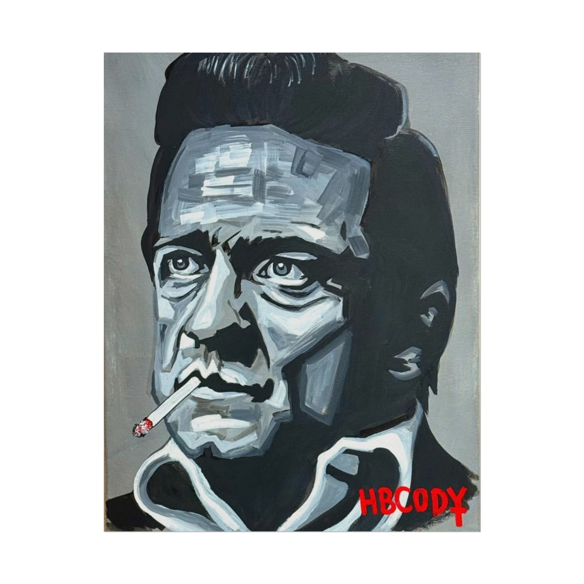 The Man in Black Paper Print
