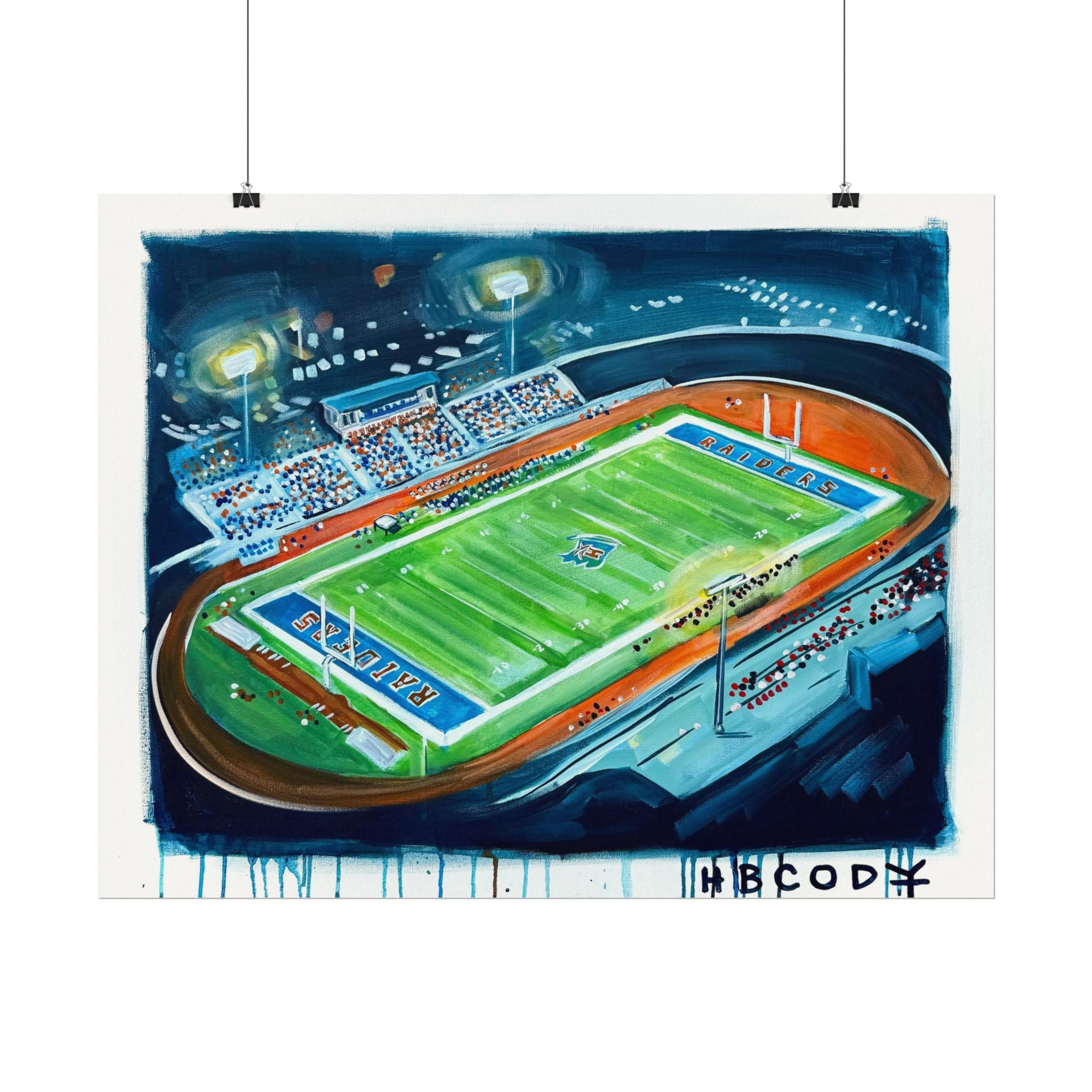 Friday Night Lights Paper Print