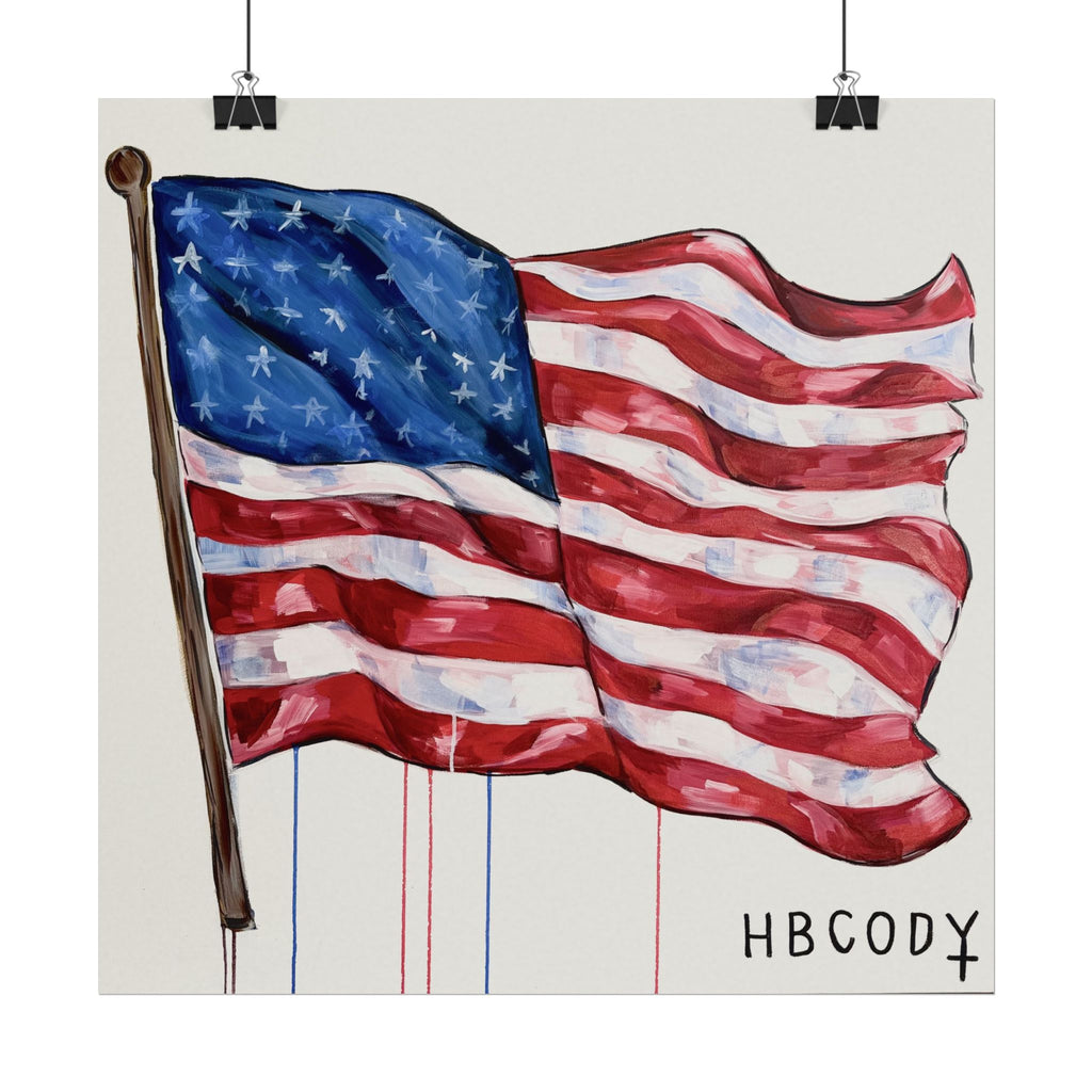 American Flag Paper Print