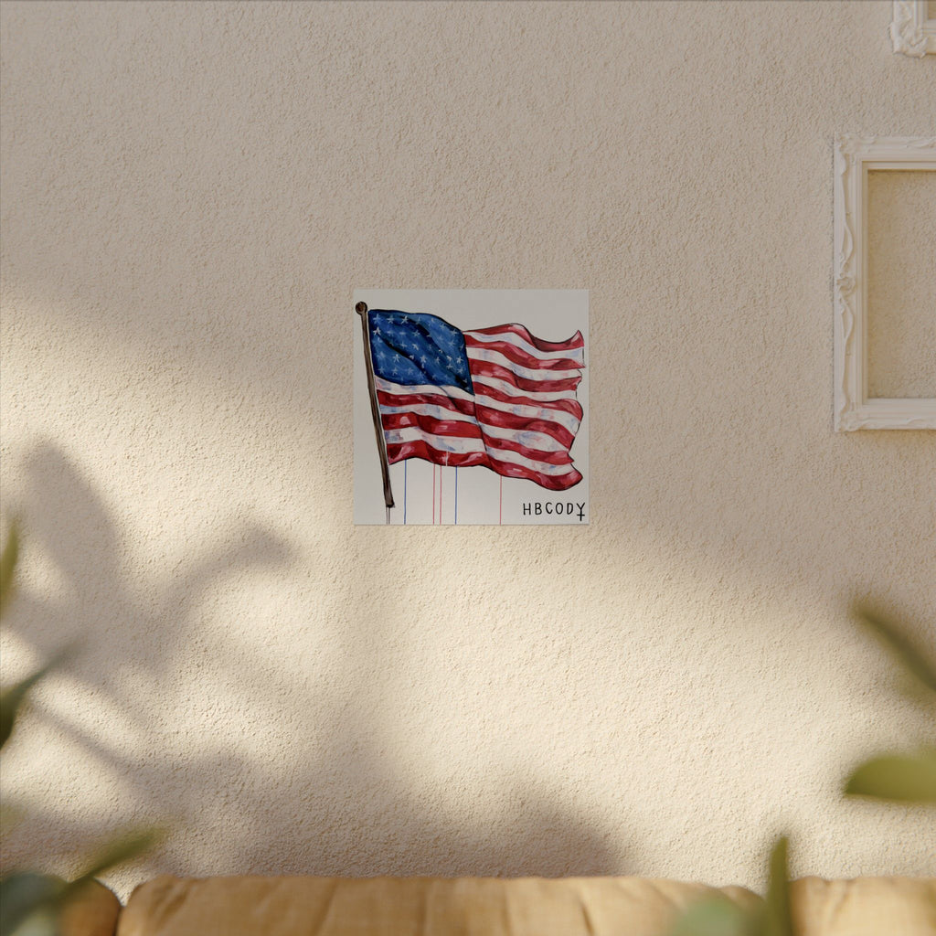 American Flag Paper Print