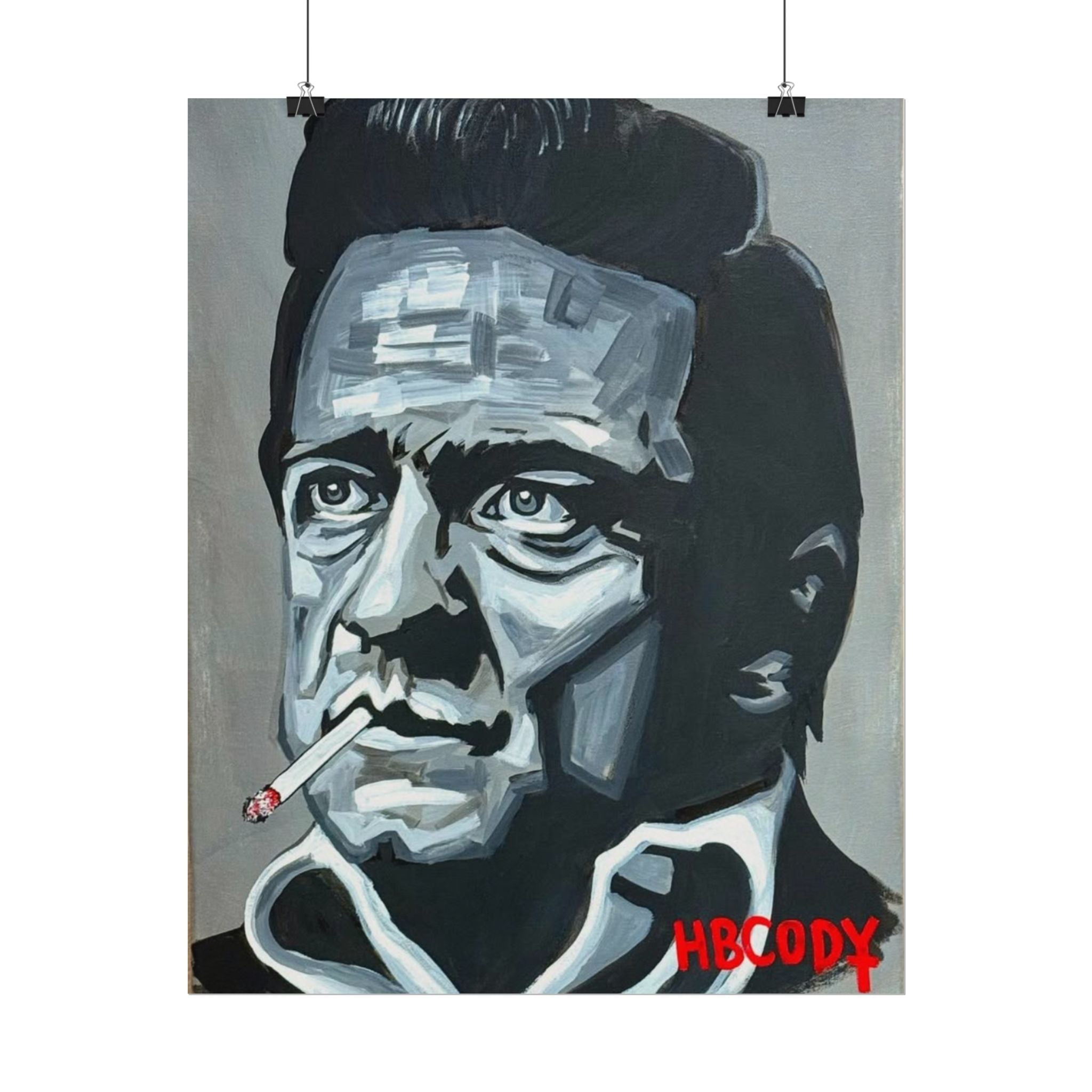 The Man in Black Paper Print