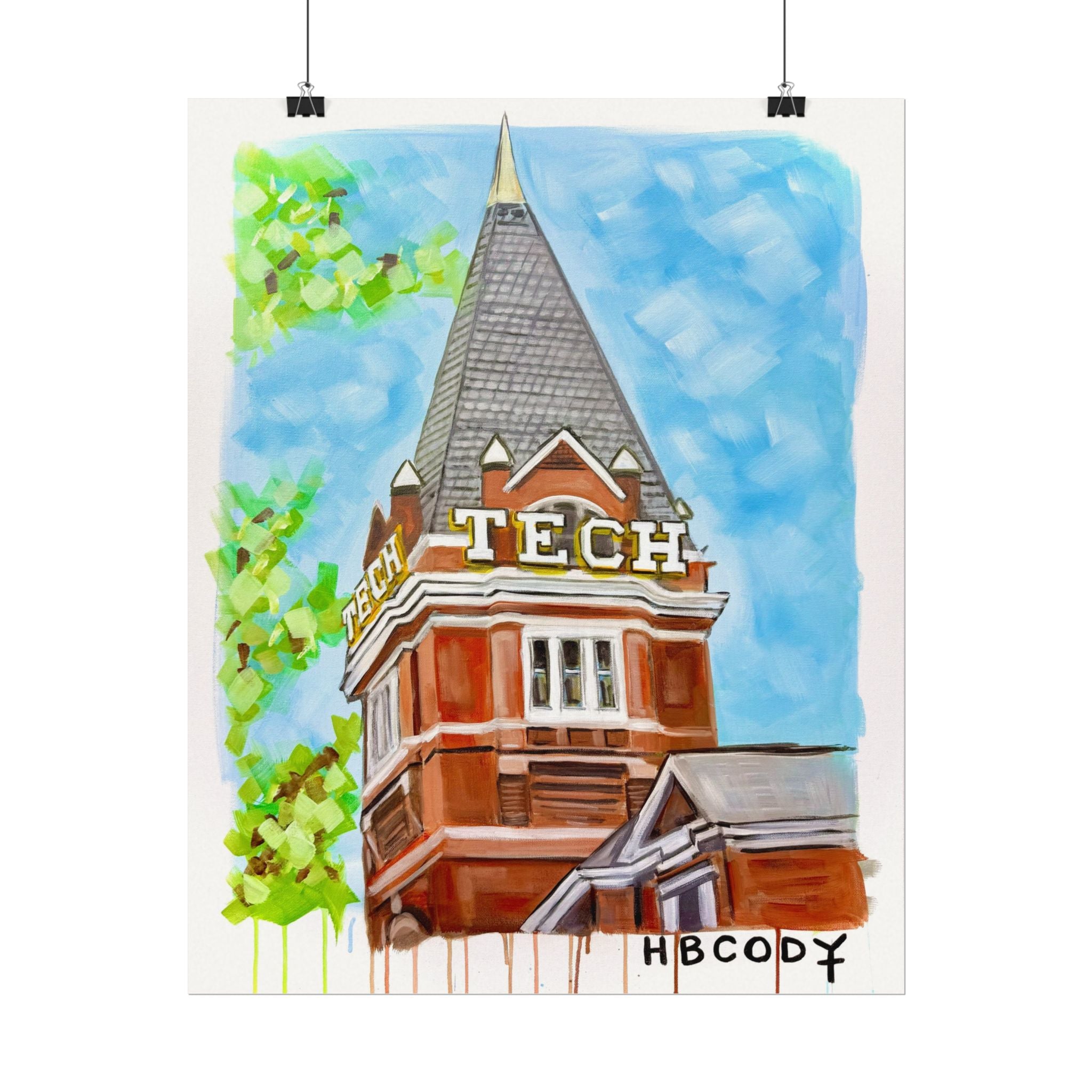 Tech Tower Paper Print