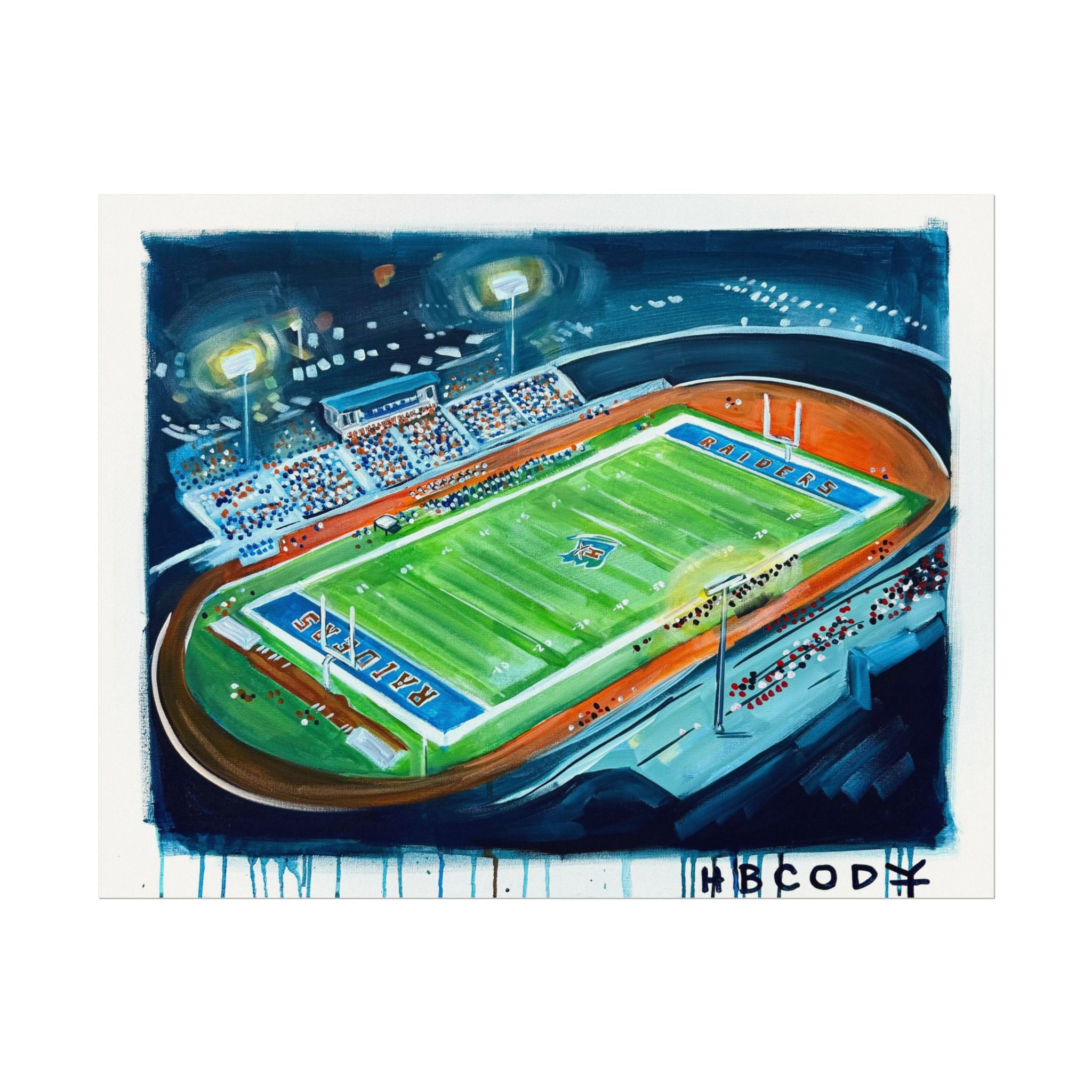 Friday Night Lights Paper Print