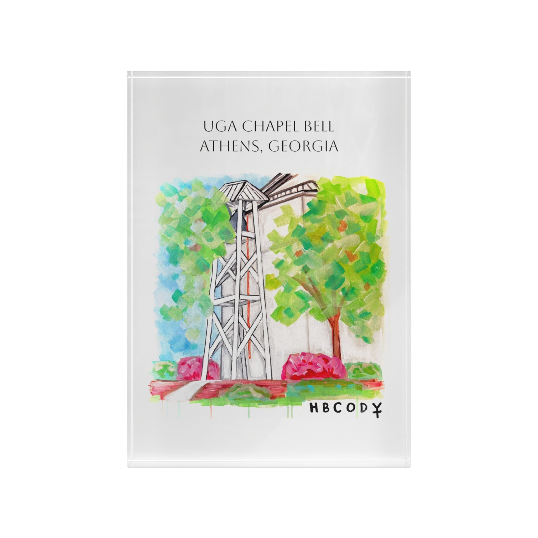 UGA Chapel Bell -- Acrylic Block