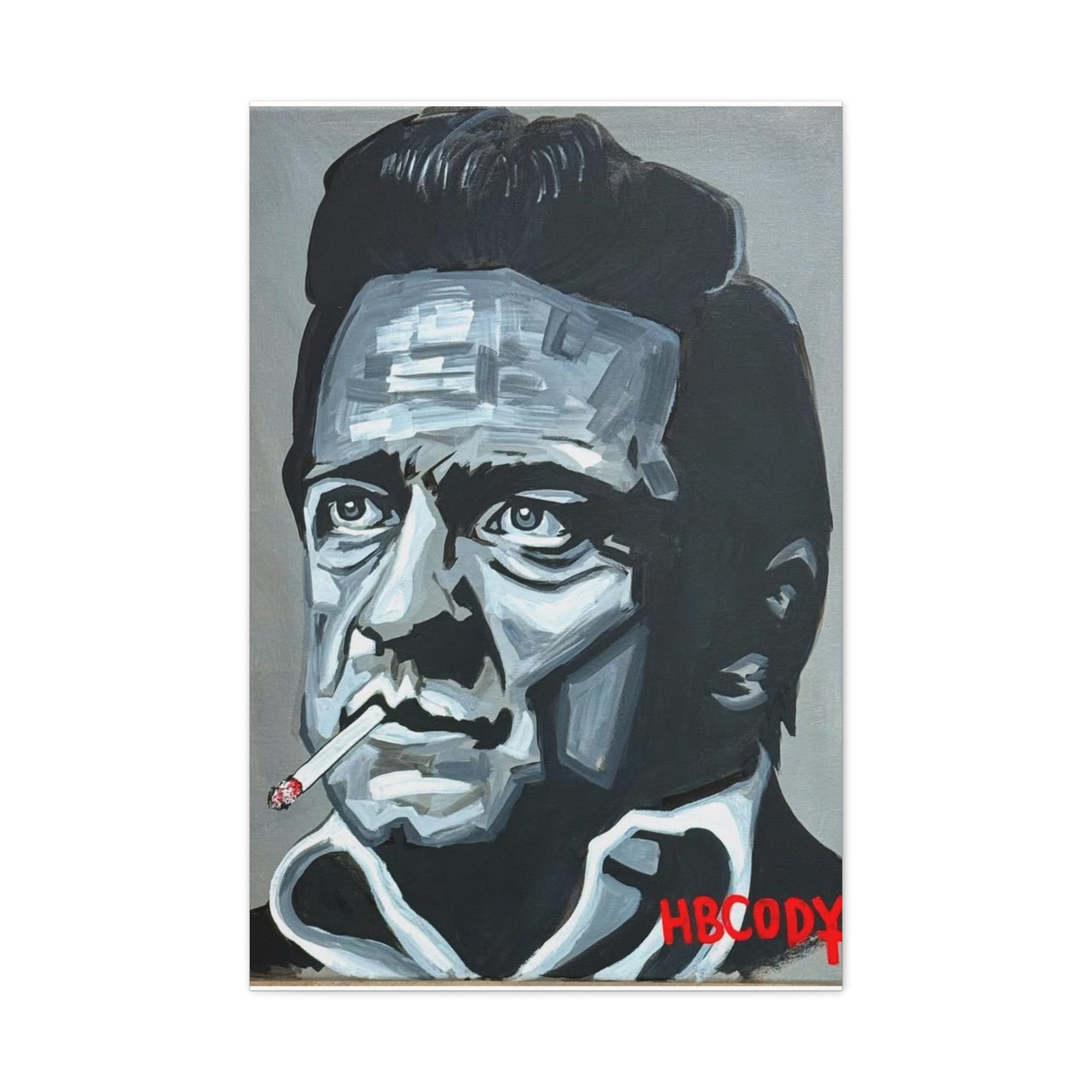 The Man In Black Canvas Print