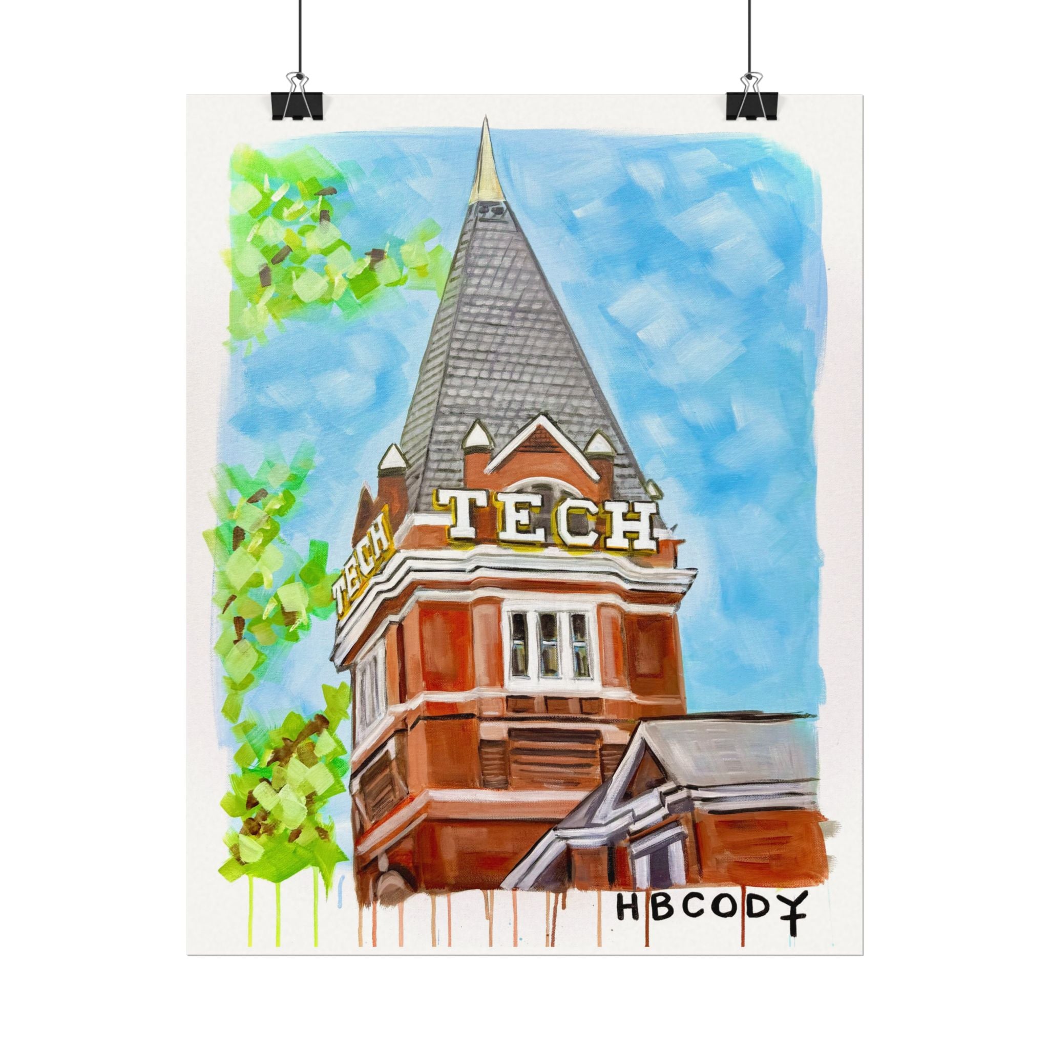 Tech Tower Paper Print