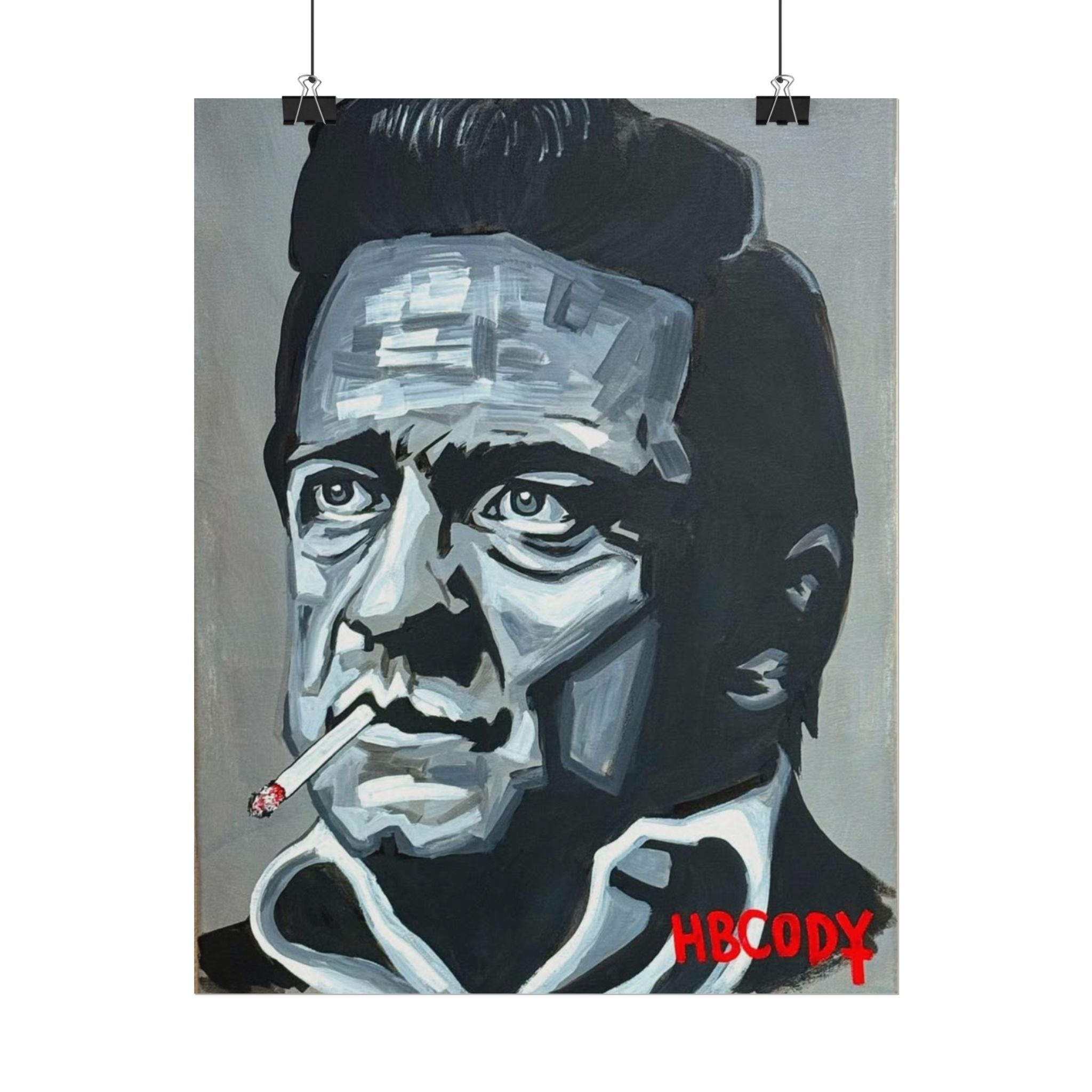 The Man in Black Paper Print