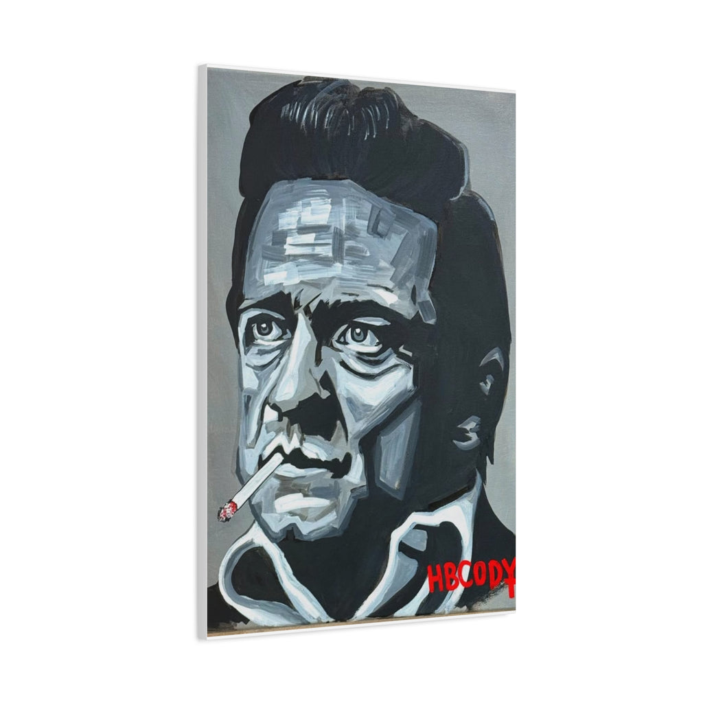 The Man In Black Canvas Print